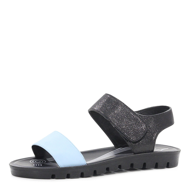 картинка Туфли летние женские Черные/Голубые 834066 от магазина Sun-place