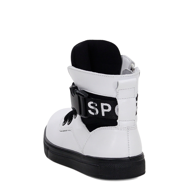 картинка Ботинки Белые с черным Арт. 62189 от магазина Sun-place
