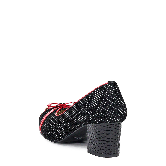 картинка Туфли женские Черные с красным 131574 от магазина Sun-place