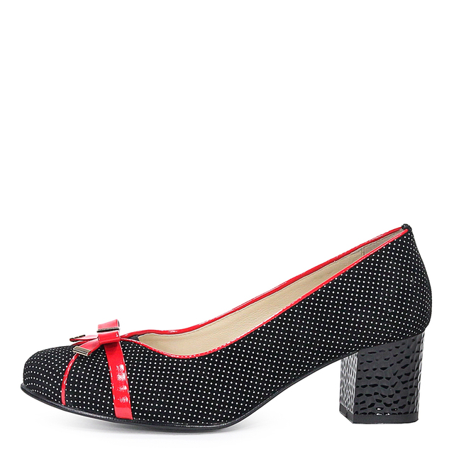 картинка Туфли женские Черные с красным 131574 от магазина Sun-place